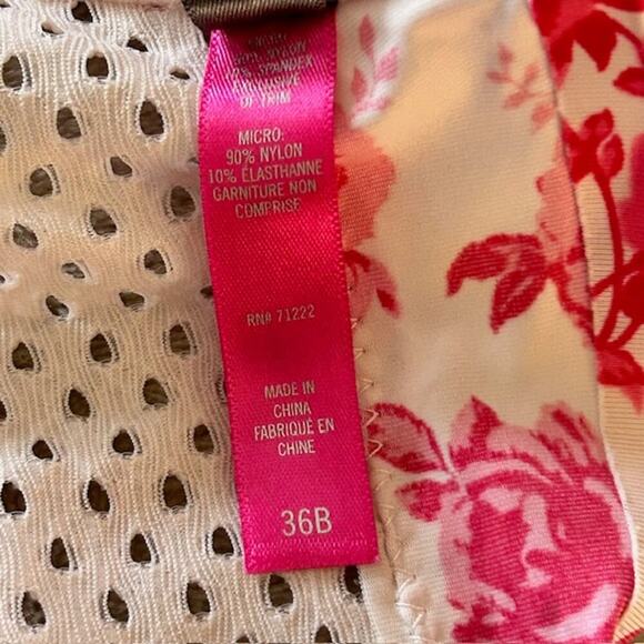 Vince Camuto Front Clasp Floral Bra, size 36B - Picture 5 of 5